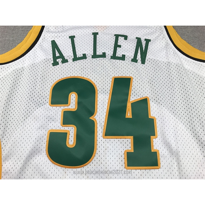 Camiseta Seattle SuperSonics Ray Allen #34 Mitchell & Ness 2006-07 Blanco